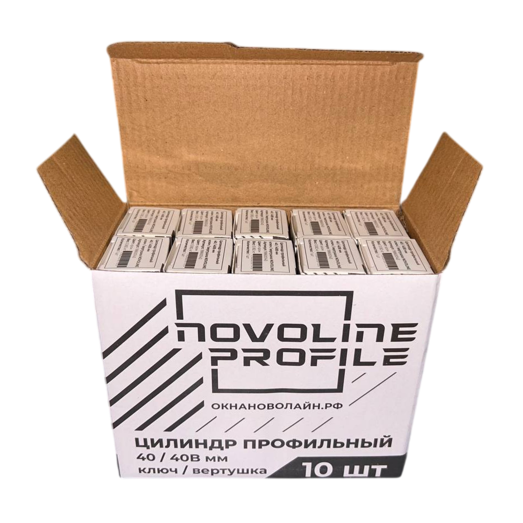 Цилиндр профильный 40/40В мм ключ/вертушка NOVOLINE Цилиндр профильный 40/40В мм ключ/вертушка NOVOLINE