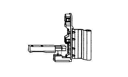 Нижняя петля на створке NX АЛЮМИНИЙ, 12\20-9, правая