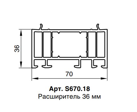 Расширитель 36мм RED MAX 70 серия шт=6,5м Расширитель 36мм RED MAX 70 серия шт=6,5м